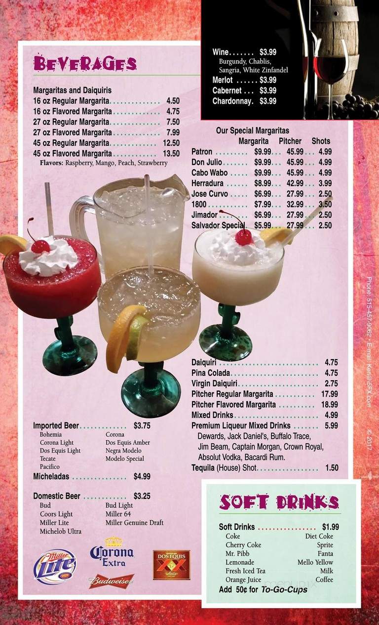 El Mariachi - Johnston, IA menu_pic