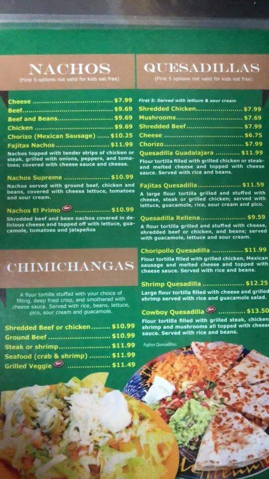 Guadalara Mexican Restaurant - Ankeny, IA menu_pic