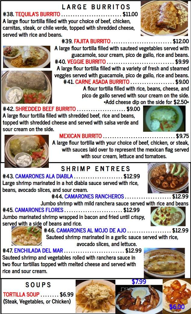 Tequila Restaurante & Cantina - Des Moines, IA menu_pic