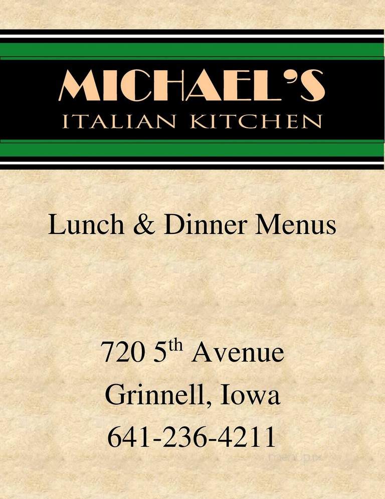 Michael's - Grinnell, IA menu_pic