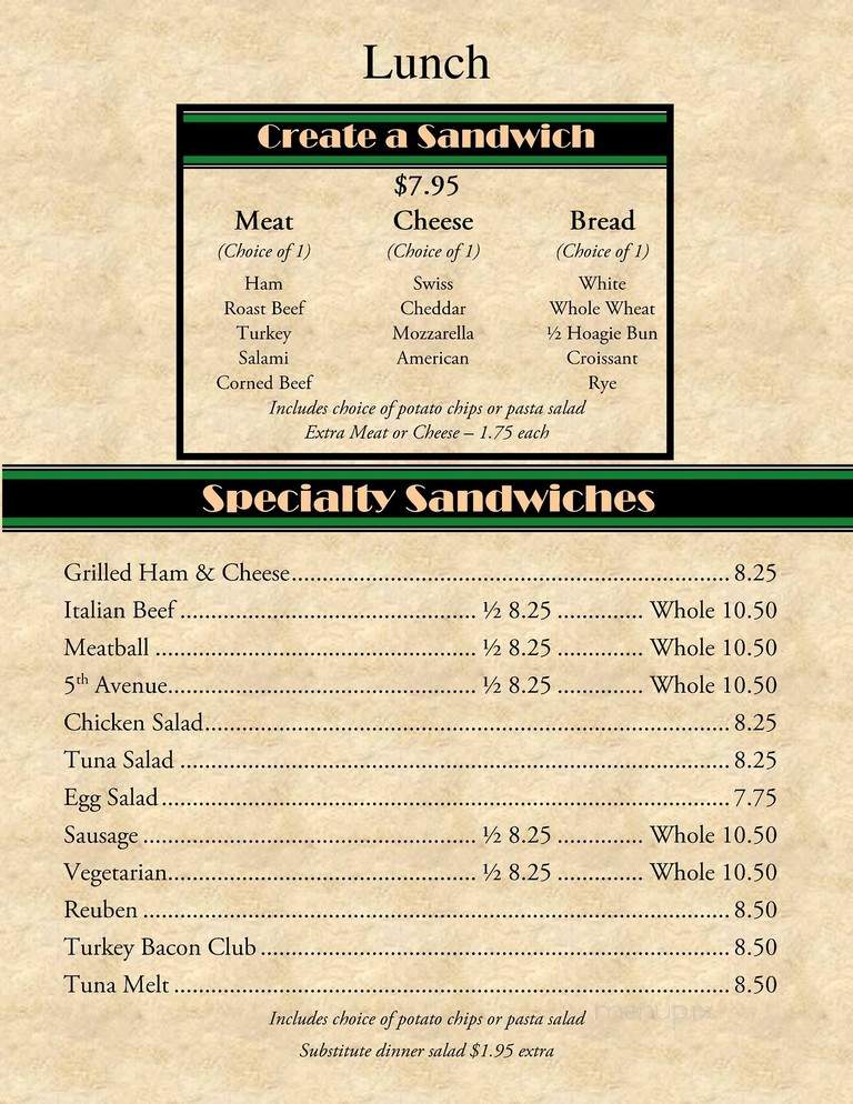 Michael's - Grinnell, IA menu_pic