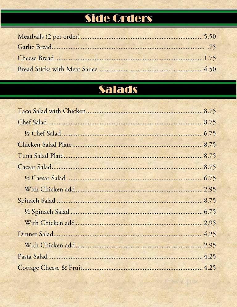 Michael's - Grinnell, IA menu_pic