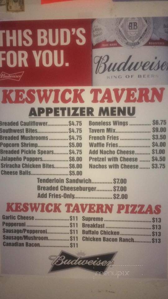 Keswick Tavern - Keswick, IA menu_pic