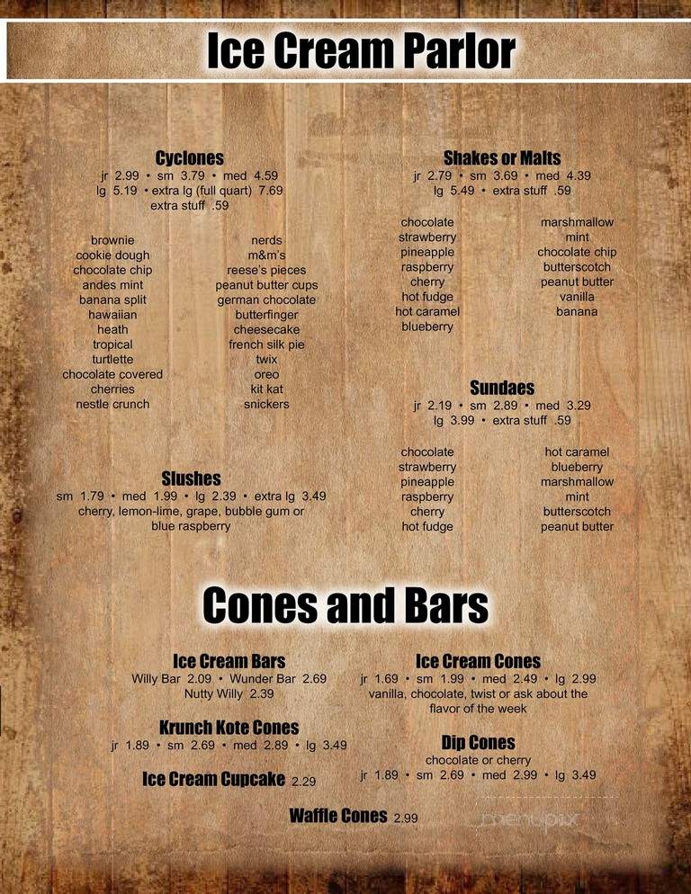 Dairy-Kone - Jesup, IA menu_pic