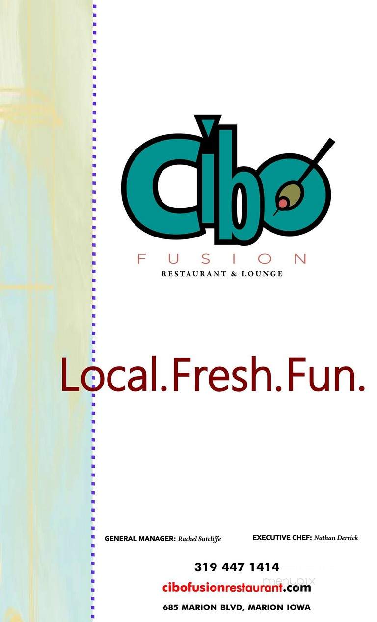 Cibo - Marion, IA menu_pic