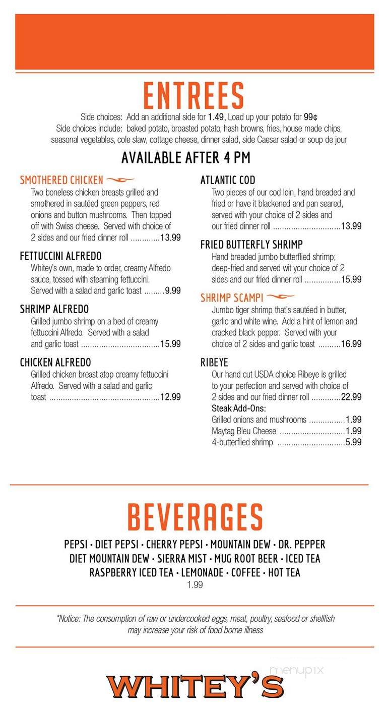 Whitey's Bar & Grill - Lisbon, IA menu_pic