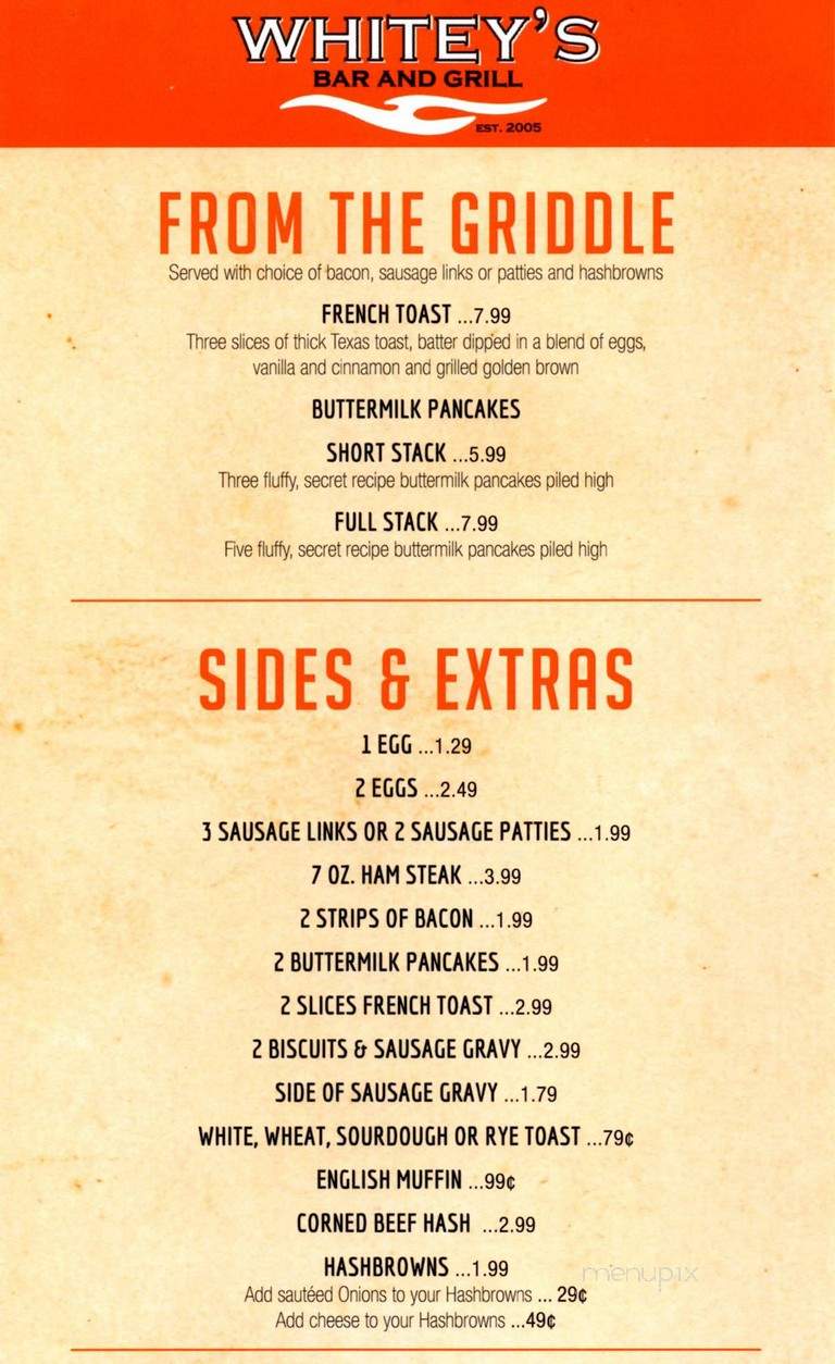Whitey's Bar & Grill - Lisbon, IA menu_pic