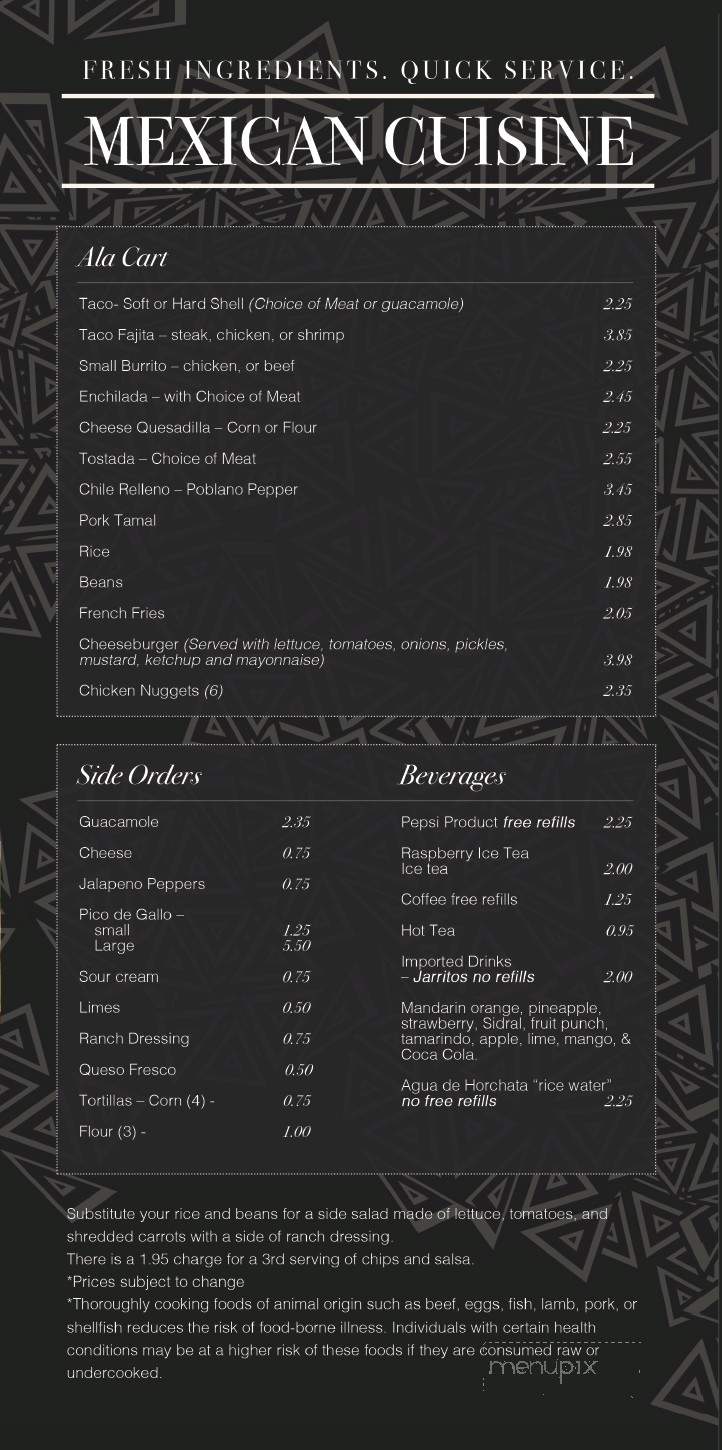 Guadalajara - Muscatine, IA menu_pic