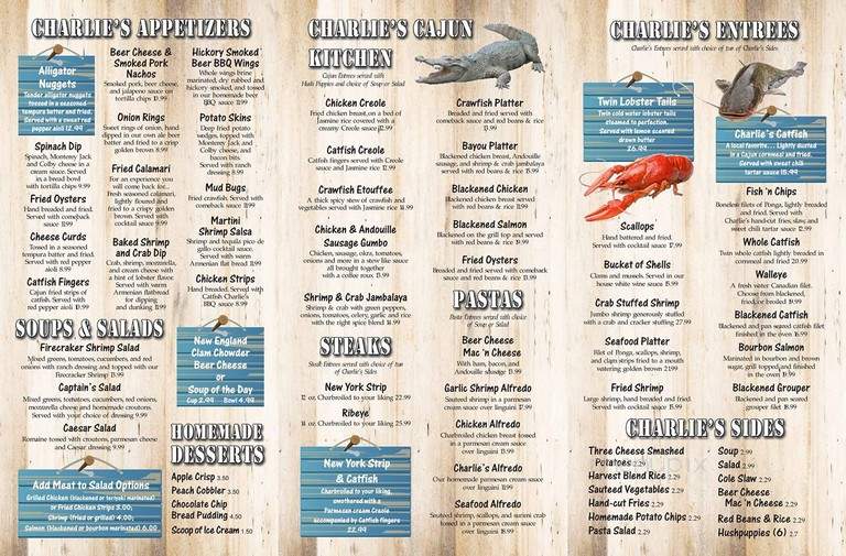 Catfish Charlie's - Dubuque, IA menu_pic