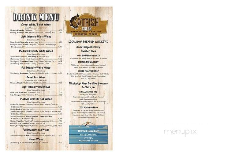 Catfish Charlie's - Dubuque, IA menu_pic