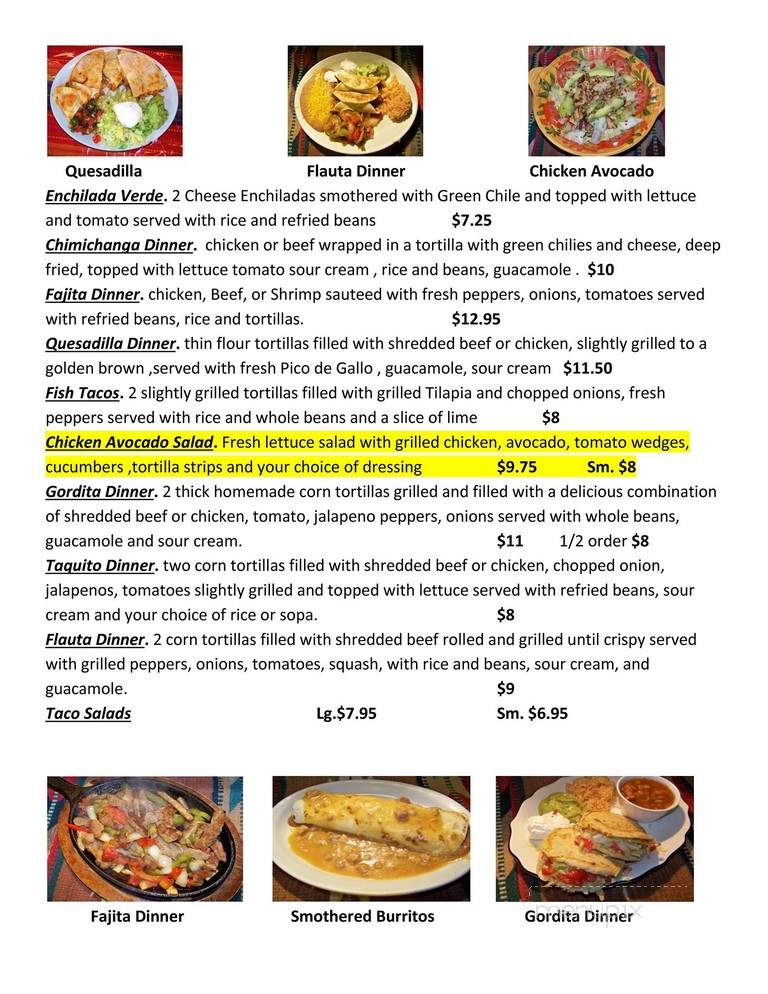 Charlie's Restaurant - Leoti, KS menu_pic