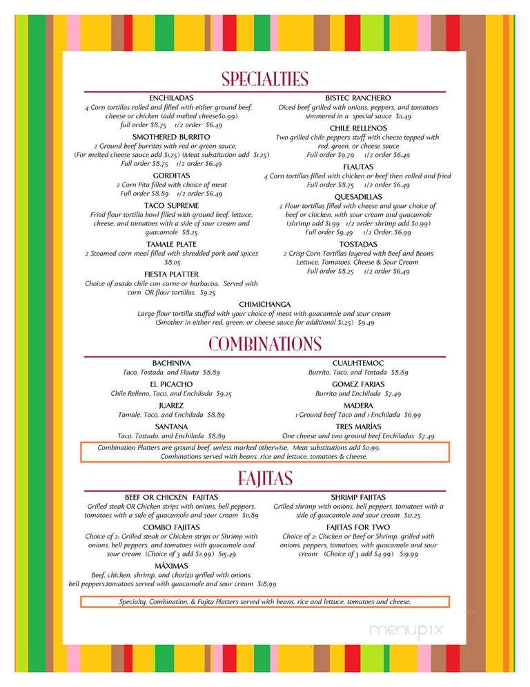 El Amigo Chavez - Liberal, KS menu_pic