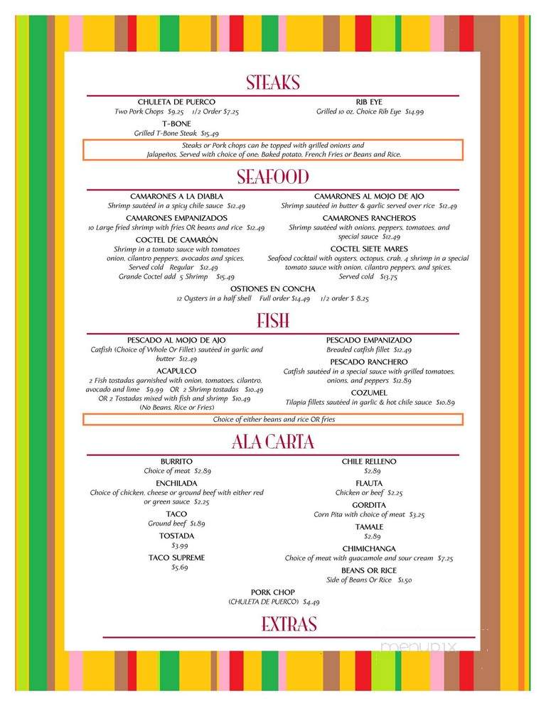 El Amigo Chavez - Liberal, KS menu_pic