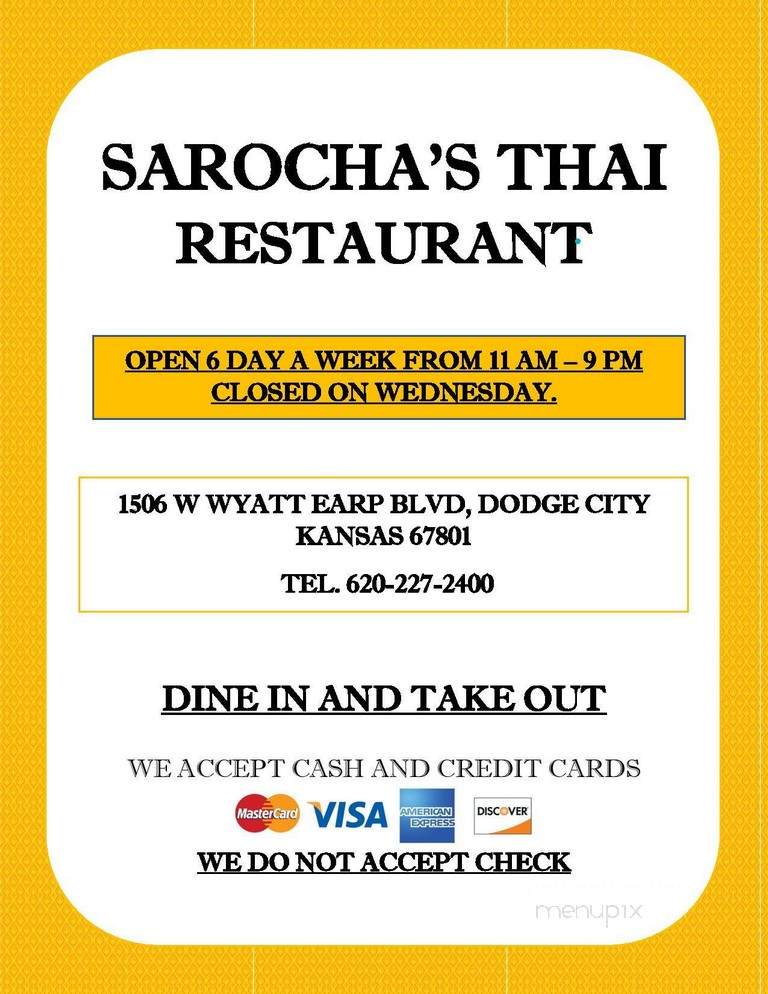Sarocha's Thai Restaurant - Dodge City, KS