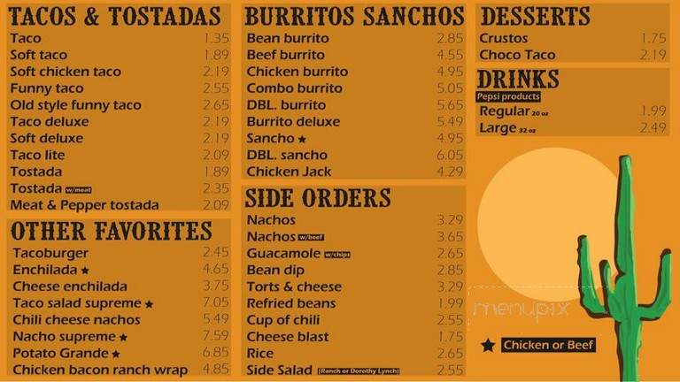Taco Grande - Hays, KS menu_pic