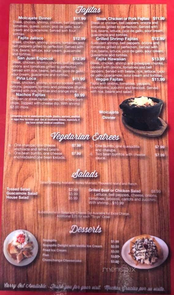 El Dos De Oros - Hays, KS menu_pic