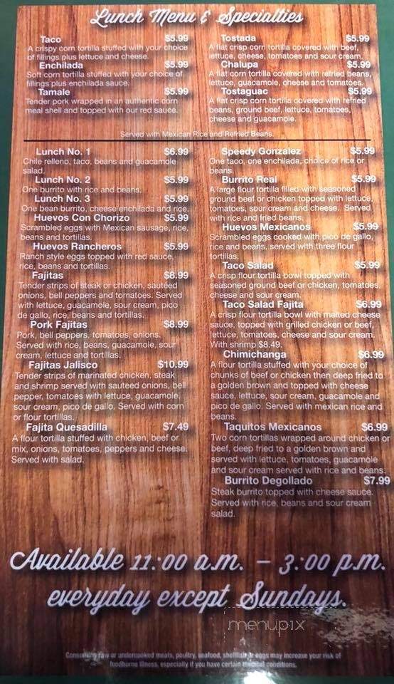El Dos De Oros - Hays, KS menu_pic