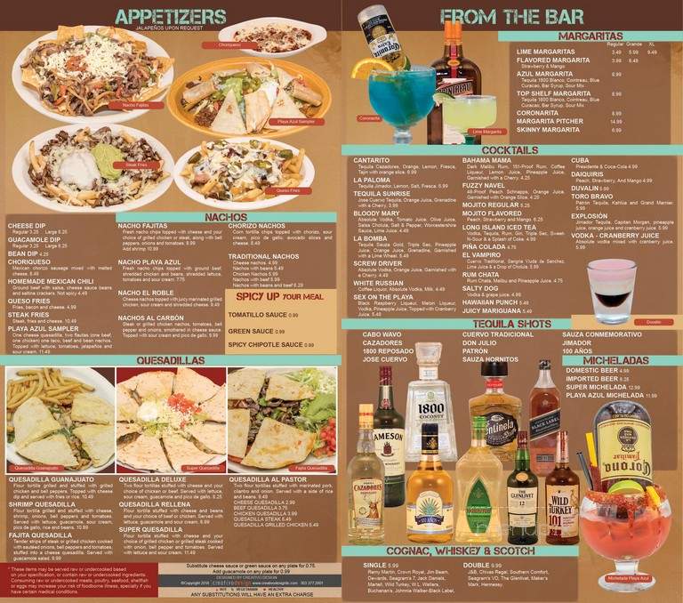 Playa Azul Mexican Restaurant - Great Bend, KS menu_pic