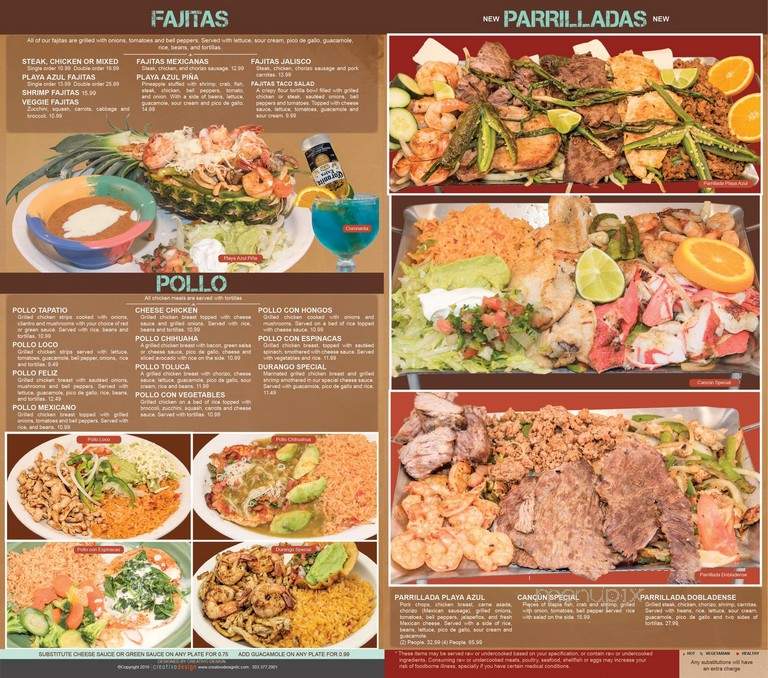 Playa Azul Mexican Restaurant - Great Bend, KS menu_pic