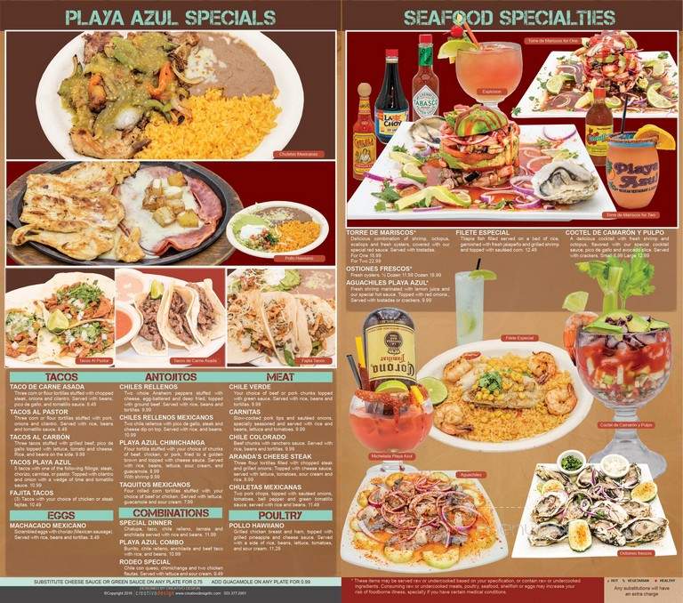 Playa Azul Mexican Restaurant - Great Bend, KS menu_pic