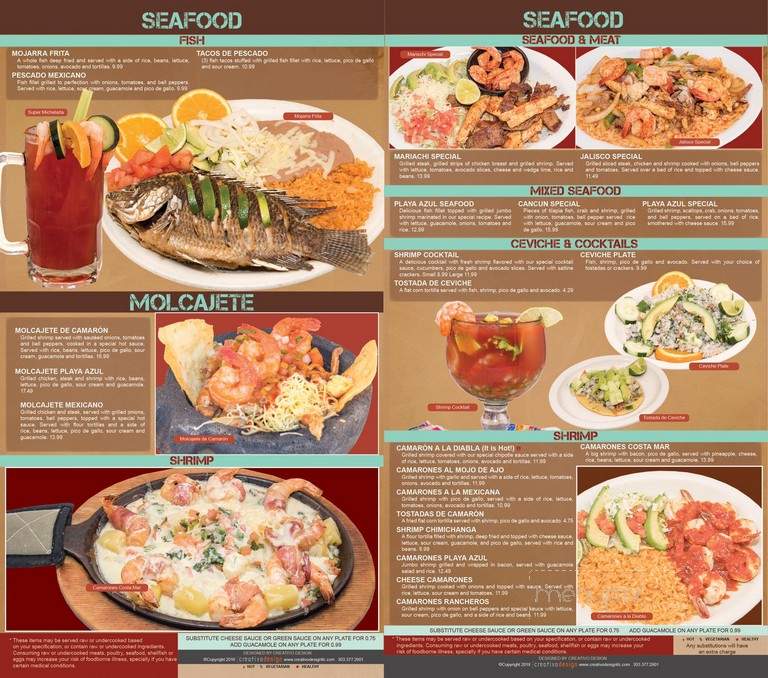 Playa Azul Mexican Restaurant - Great Bend, KS menu_pic