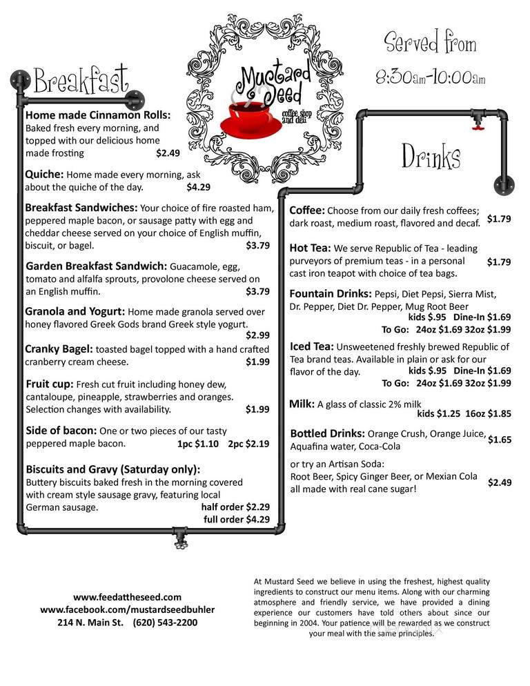 Mustard Seed - Buhler, KS menu_pic