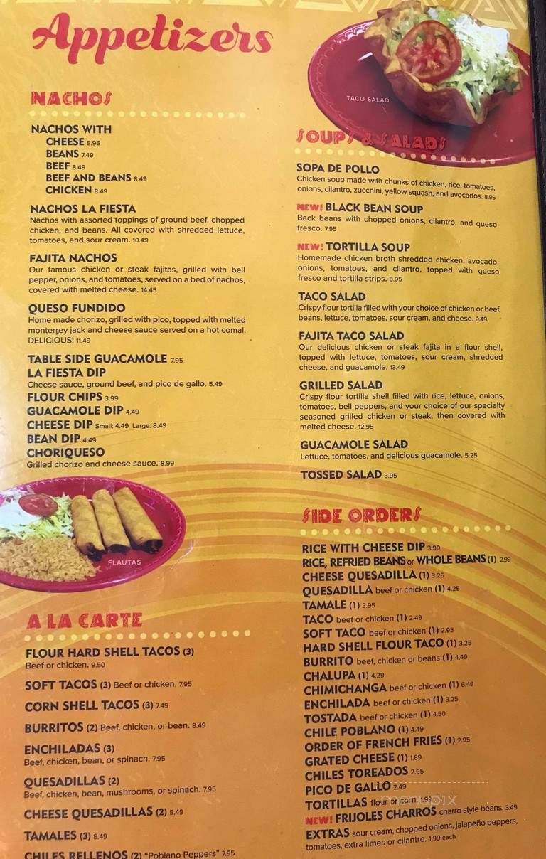 La Fiesta Mexican Restaurant - McPherson, KS menu_pic