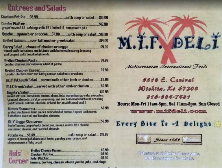 Mif Deli - Wichita, KS menu_pic