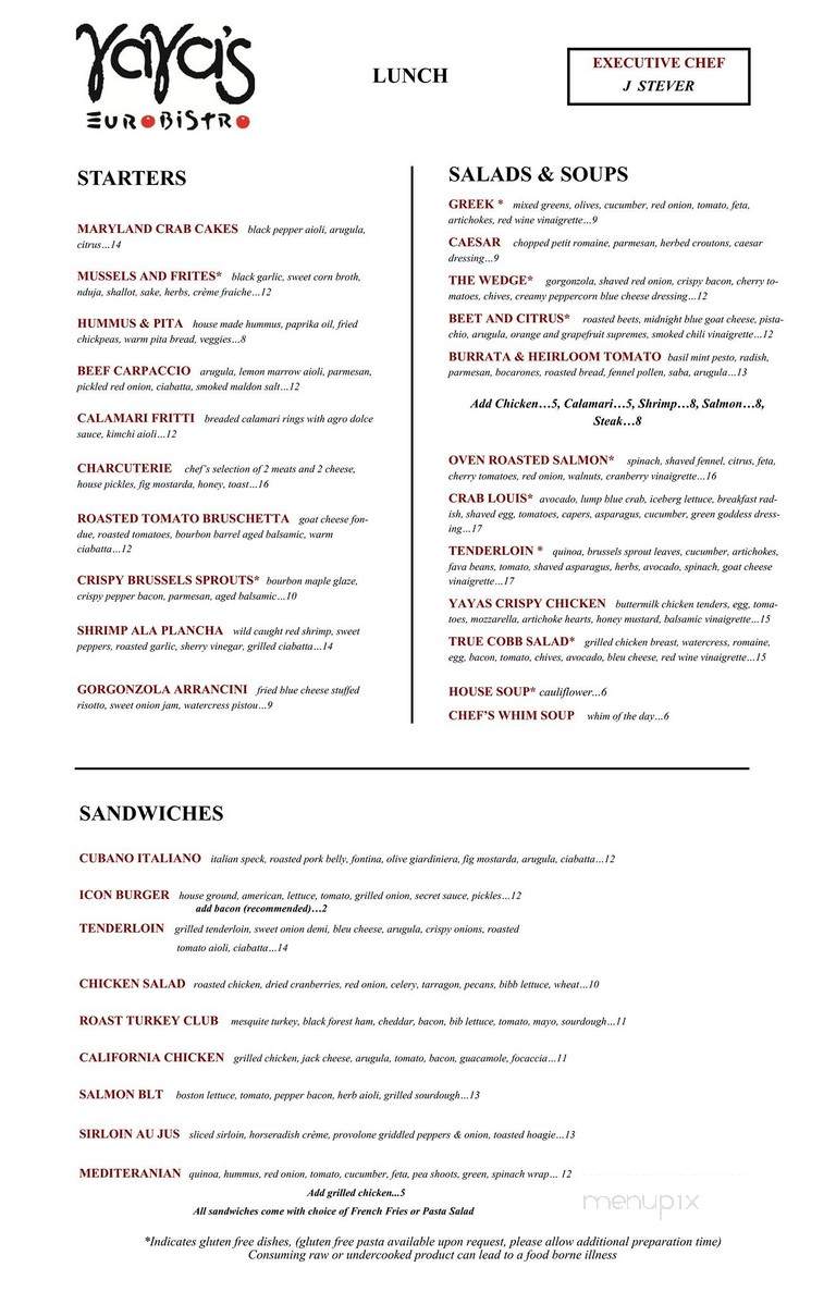 Yia Yia's Euro Bistro - Wichita, KS menu_pic