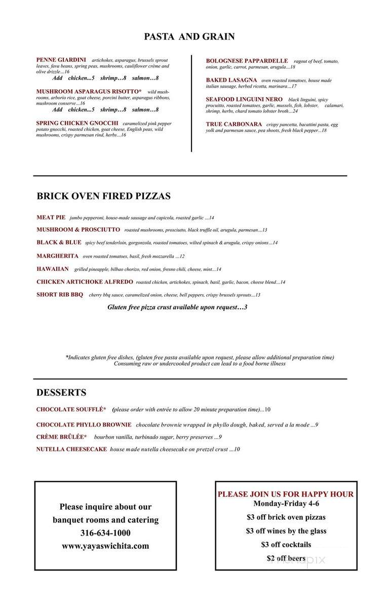 Yia Yia's Euro Bistro - Wichita, KS menu_pic