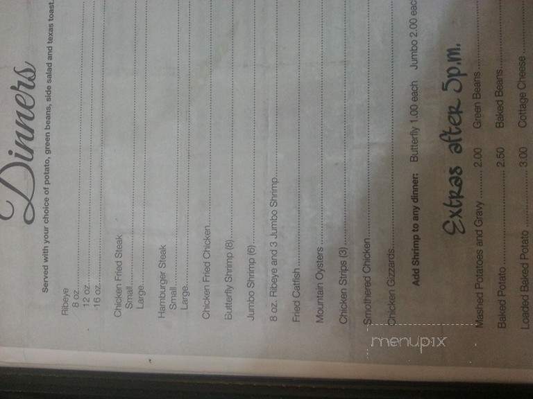 Silverado's - Piqua, KS menu_pic