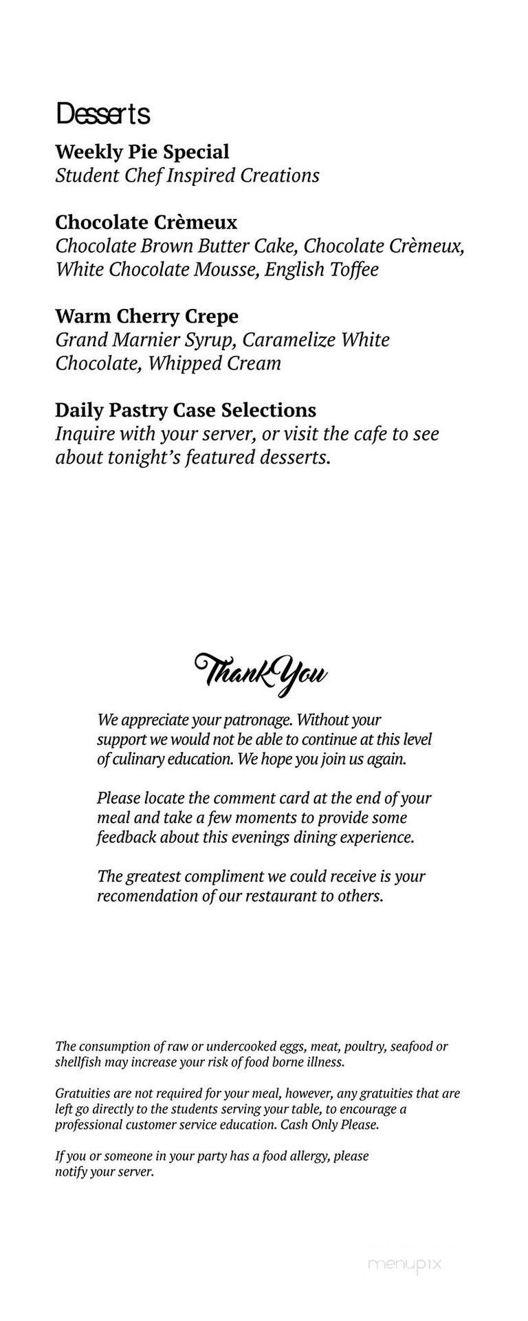 US Foodservice - Shawnee Mission, KS menu_pic
