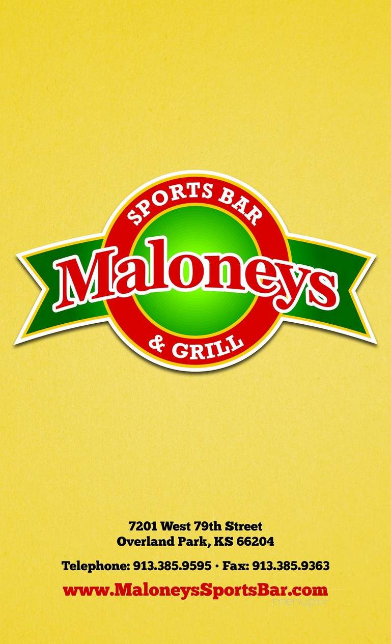 Maloney's Bar & Grill - Shawnee Mission, KS menu_pic