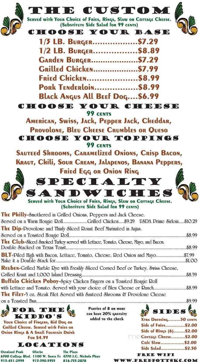 Fred P Ott's - Overland Park, KS menu_pic
