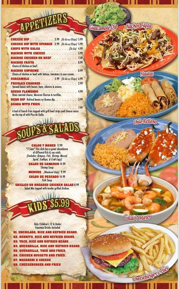 Taqueria Mexico - Kansas City, KS menu_pic