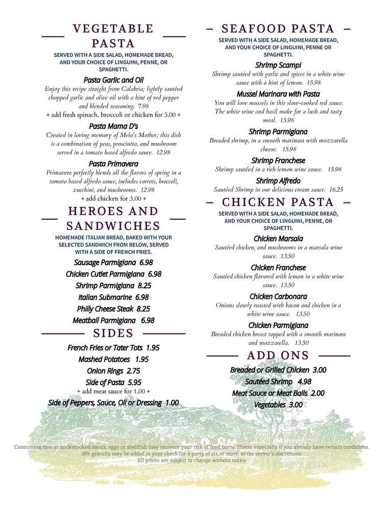 Mama D's II - Calvert City, KY menu_pic