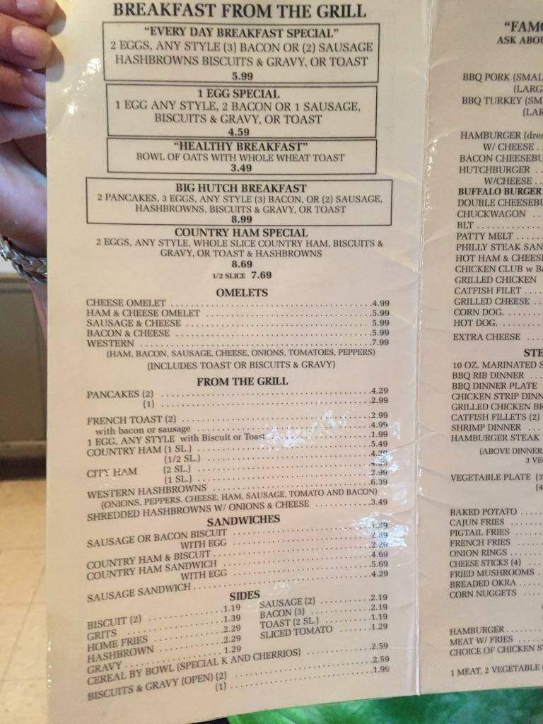 Hutchen's Bar-B-Que - Benton, KY menu_pic