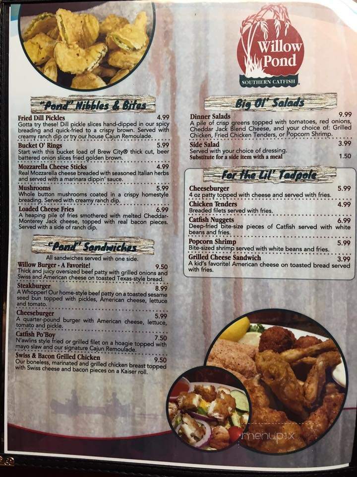 Willow Pond Southern Catfish - Princeton, KY menu_pic