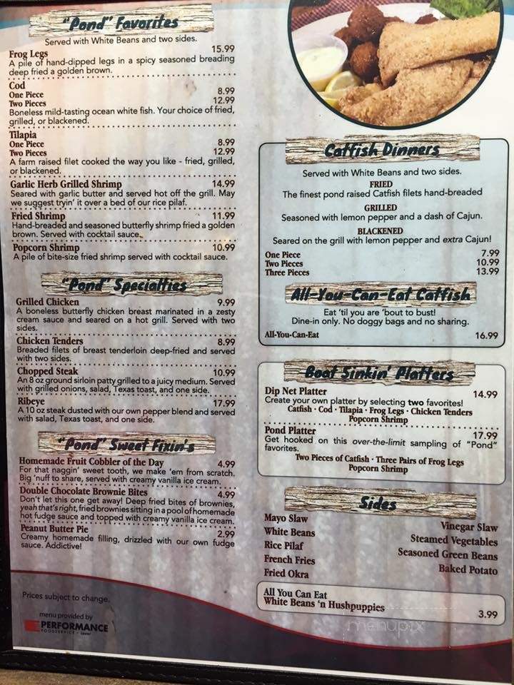 Willow Pond Southern Catfish - Princeton, KY menu_pic