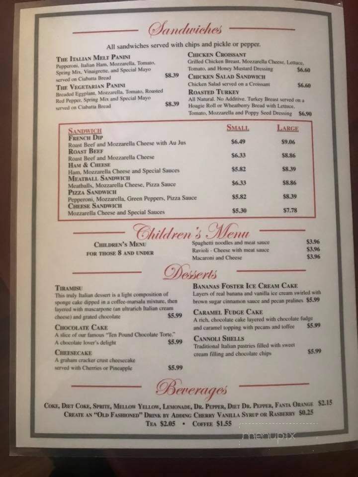 Pagliai's Pizza - Princeton, KY menu_pic