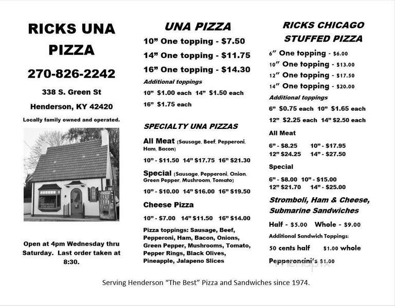 Rick's Una Pizza - Henderson, KY
