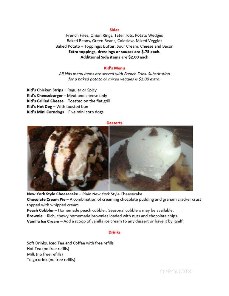 Franklin's Steakhouse - Franklin, KY menu_pic