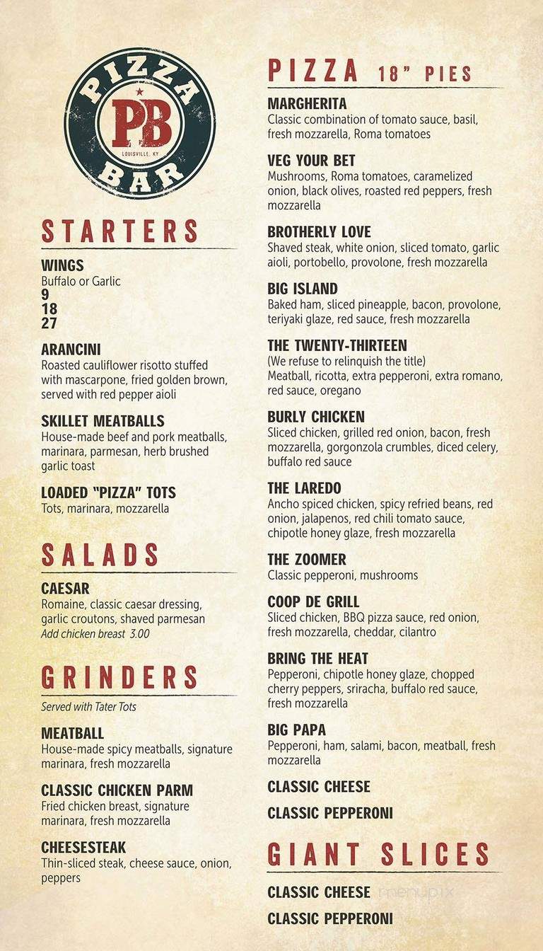 Pizza Place - Louisville, KY menu_pic