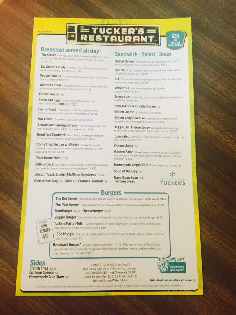 Outskirts Family Restaurant - Lawrenceburg, KY menu_pic
