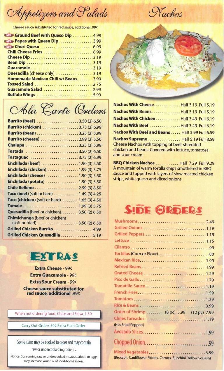 Mipuebelito - Versailles, KY menu_pic