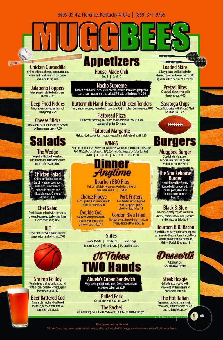 Muggbees - Florence, KY menu_pic