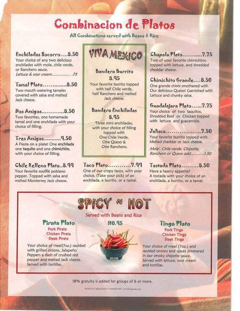Montoyas - Covington, KY menu_pic