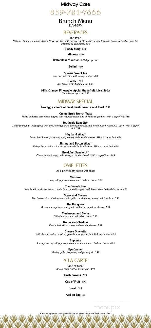 Midway Cafe - Fort Thomas, KY menu_pic