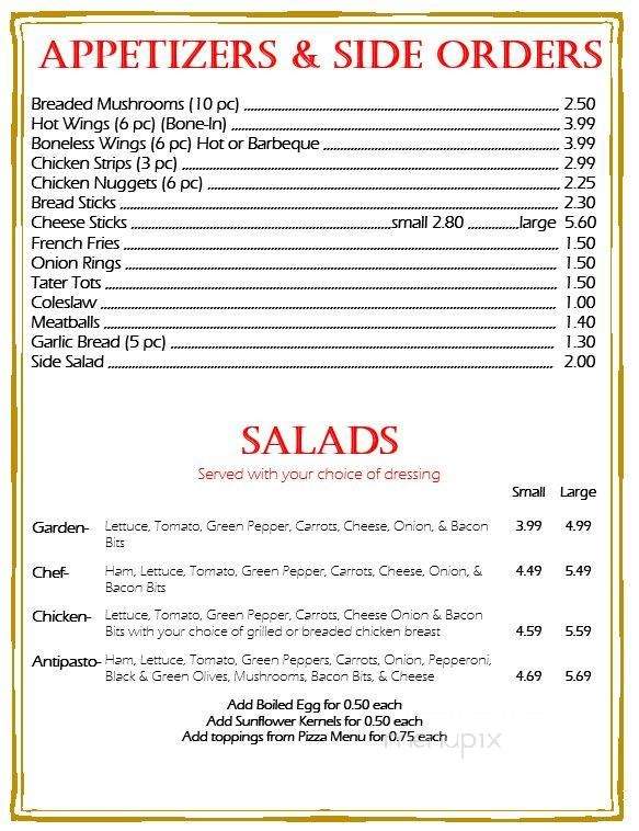 Giovanni's Pizza - Pine Knot, KY menu_pic
