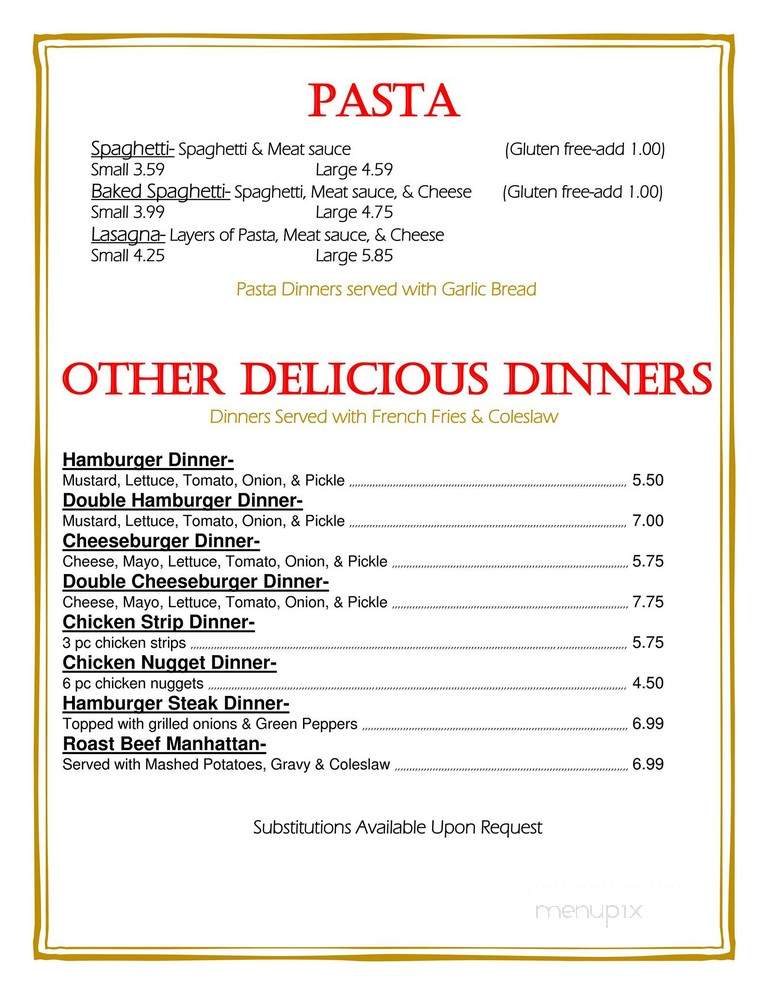 Giovanni's Pizza - Pine Knot, KY menu_pic